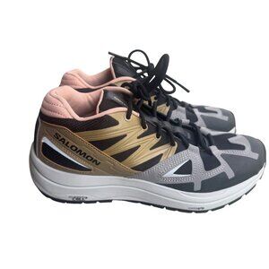 Salomon Odyssey 1 Pewter Beluga Moonscape Unisex W 7/M 6 Black/Gold Shoes